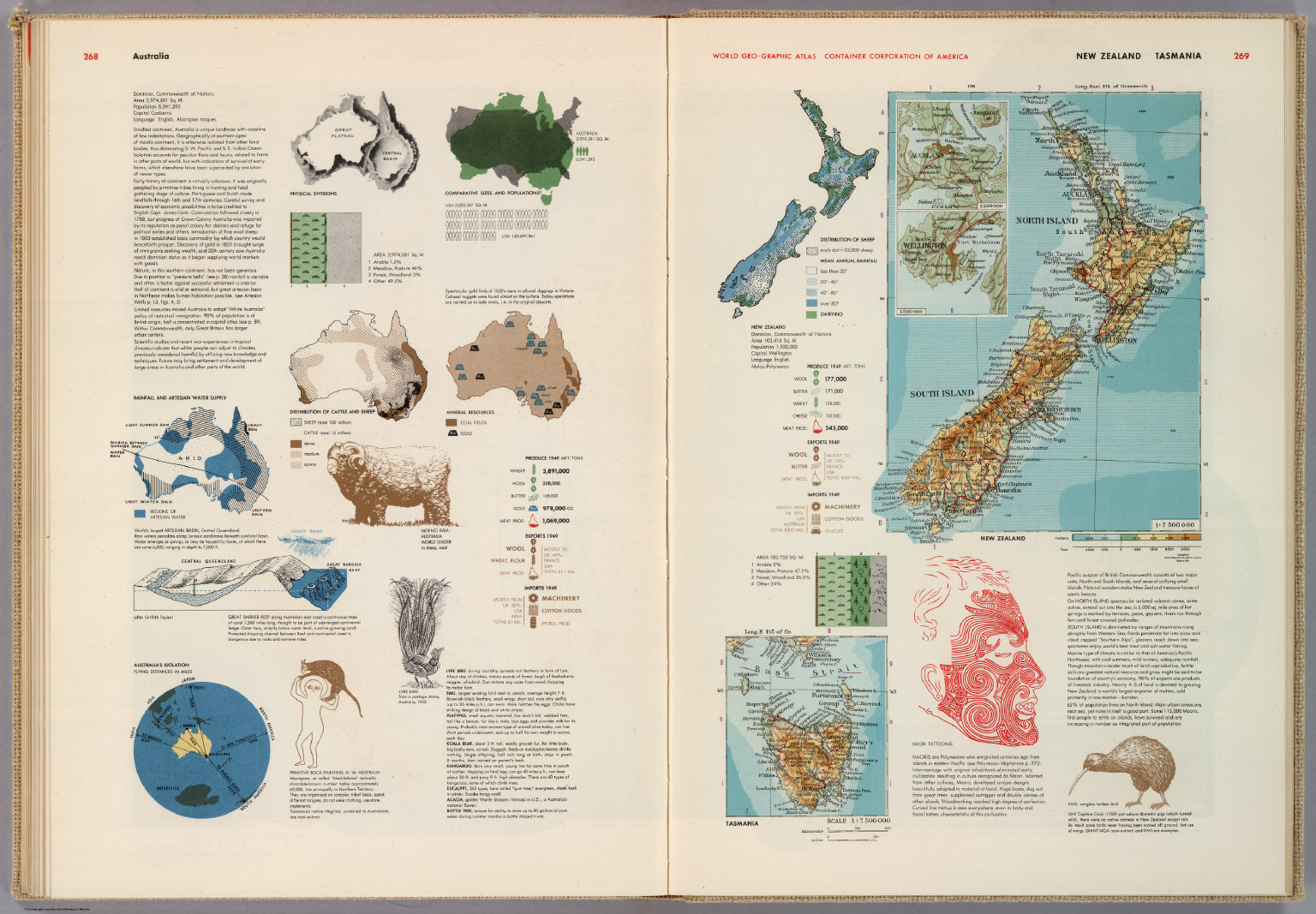 Australia. New Zealand. Tasmania.