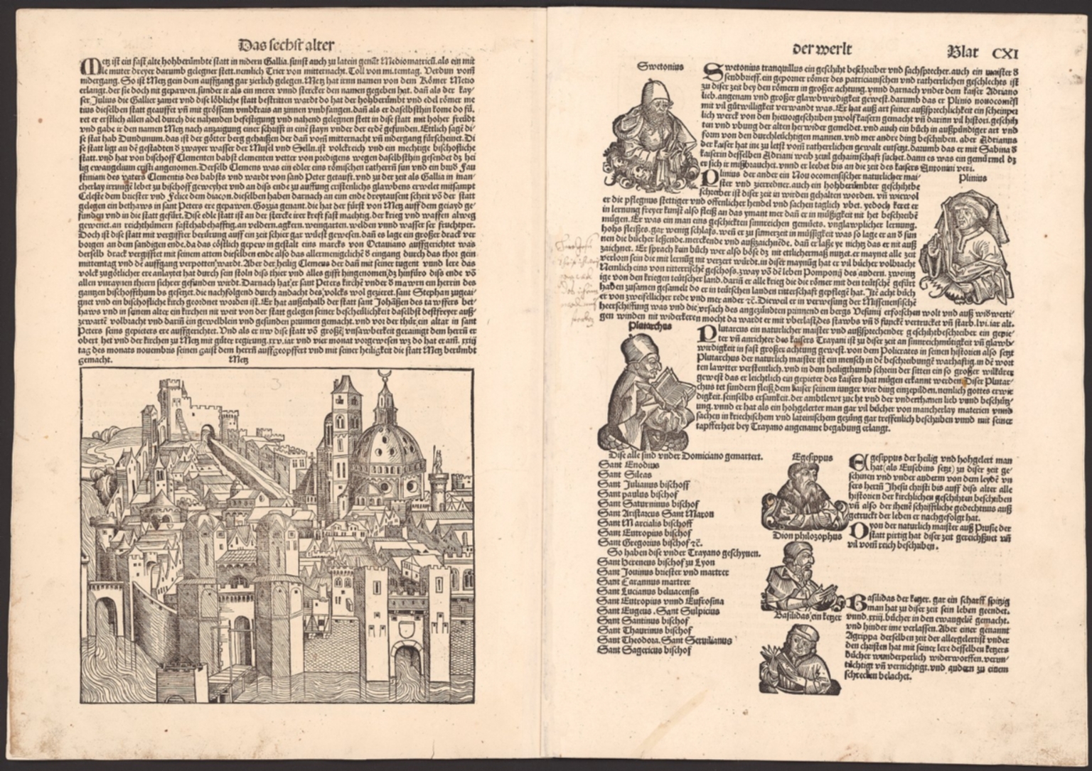 Blat CXI Mez (Metz) (Nuremberg Chronicle)