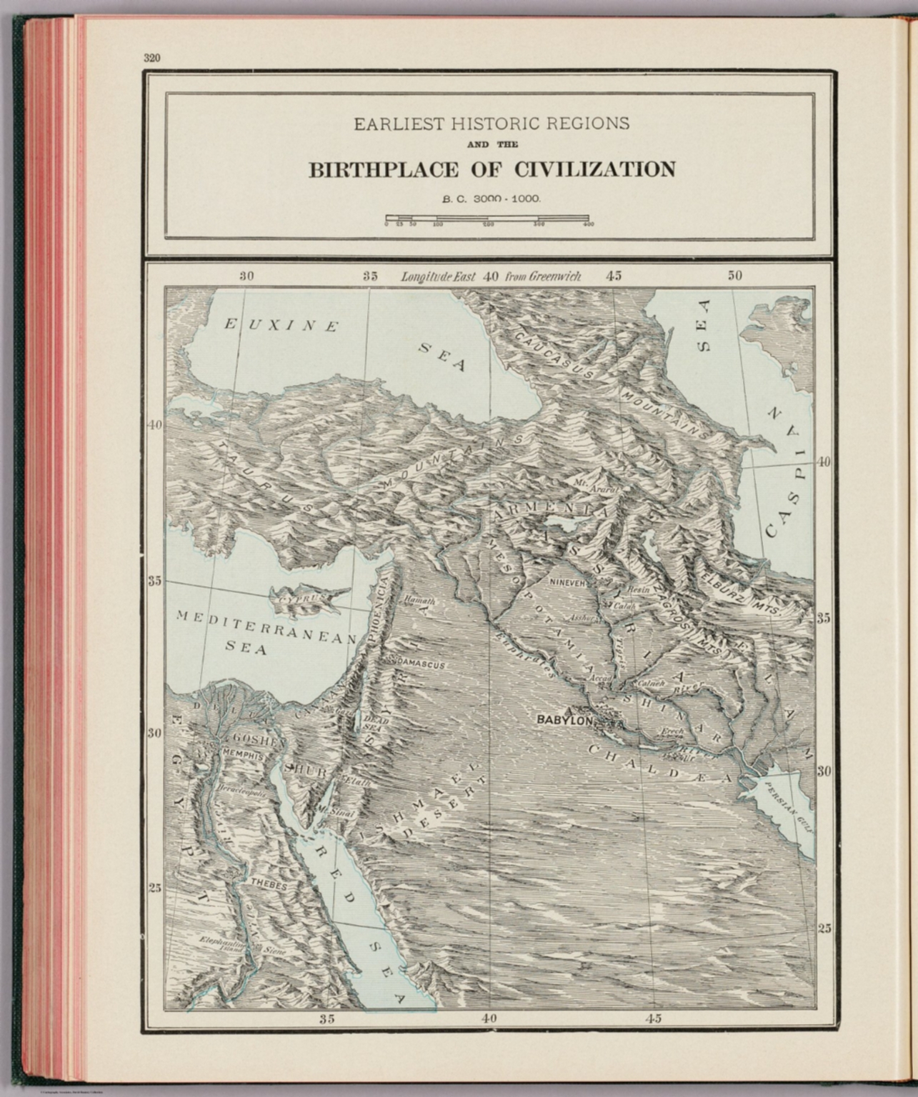 Earliest historic regions and the birthplace of civilization : B.C. 3000-1000.