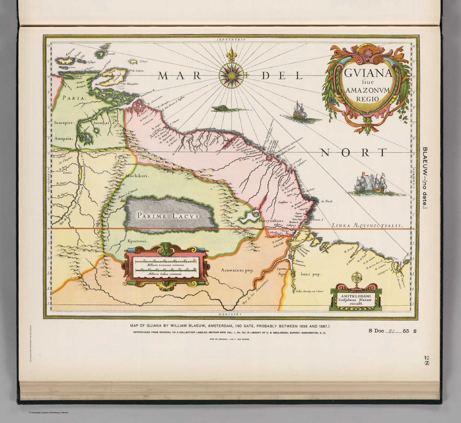 Facsimile: Guiana by Blaeuw.