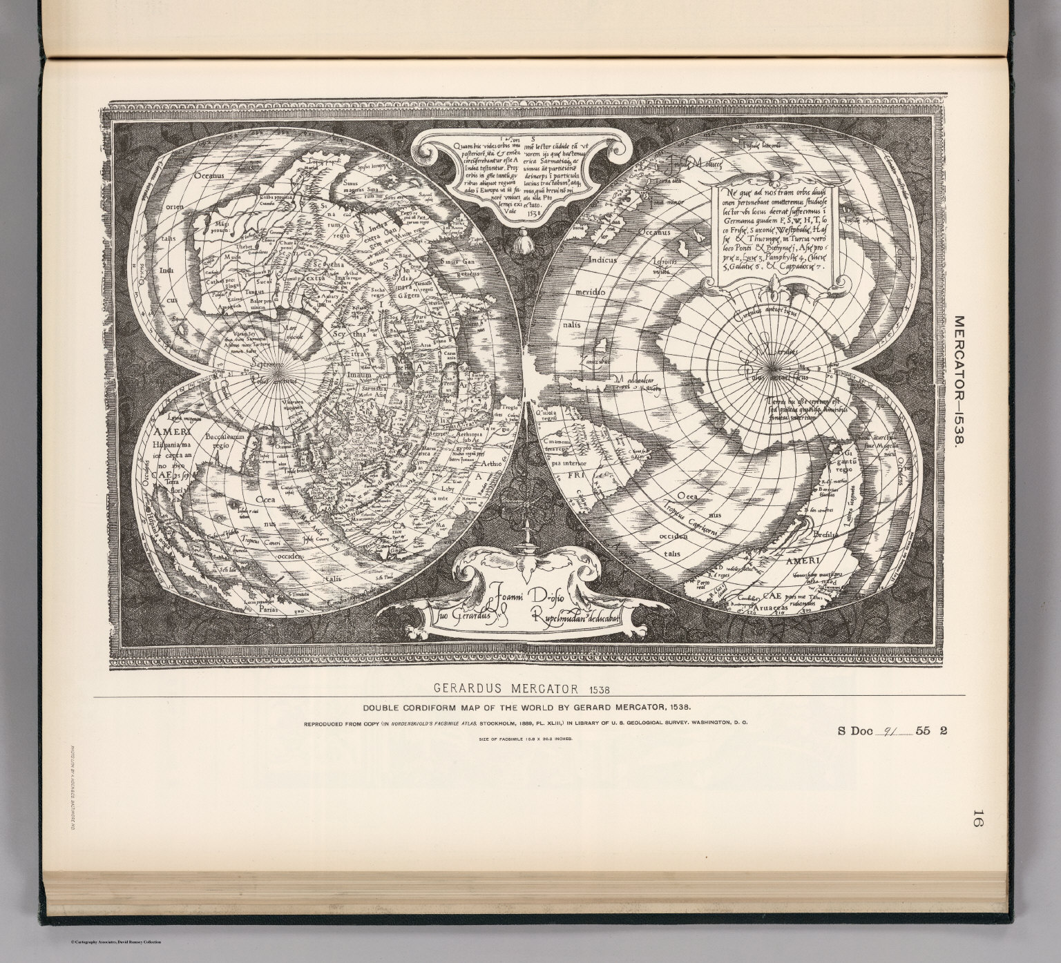 Facsimile: World by Mercator.