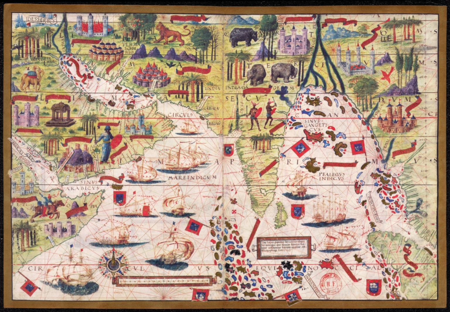 Folio 3 Recto, Northern Indian Ocean with Arabia and India