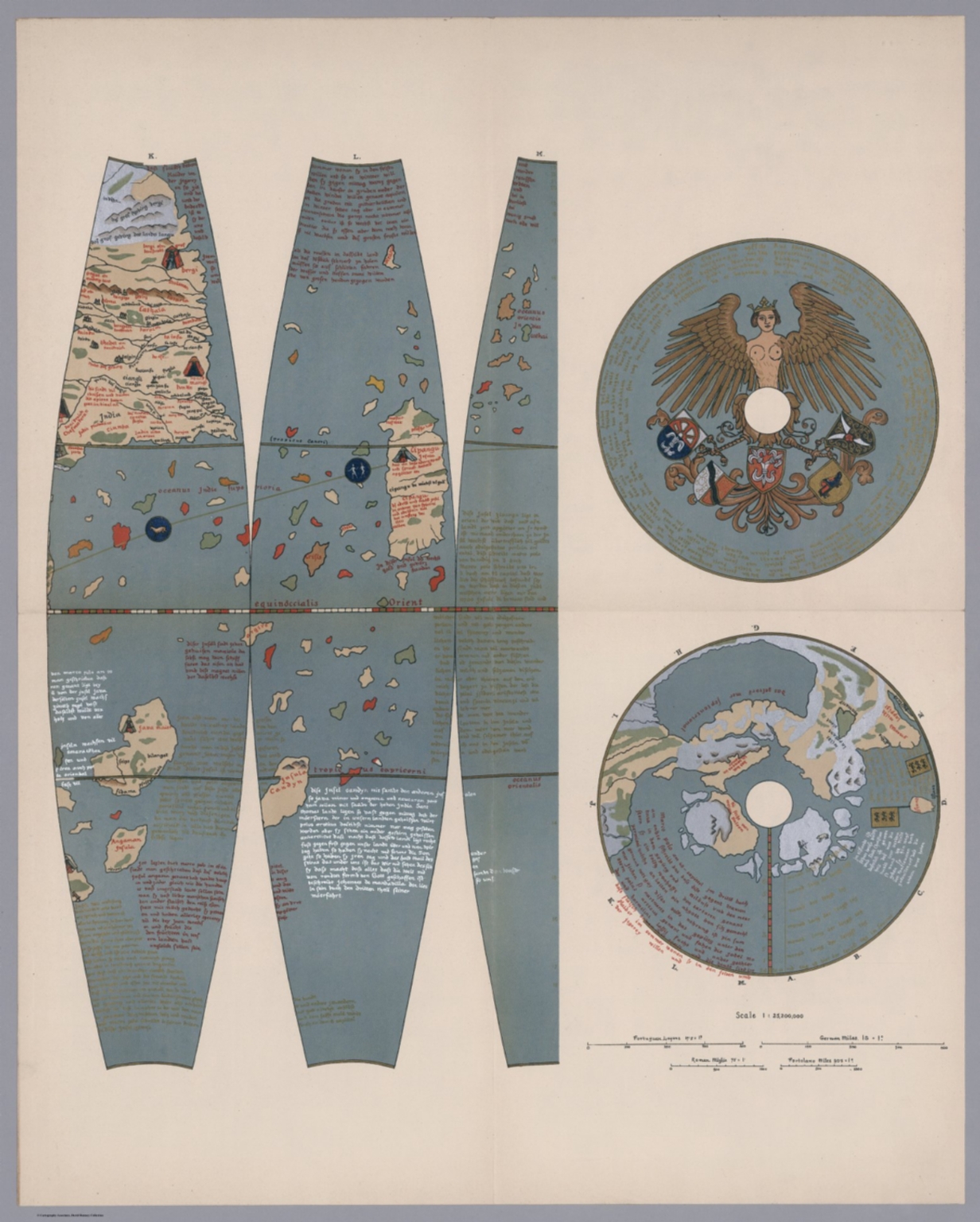 Globe Gores: 4. Martin Behaim's Erdapfel, 1492. (Facsimile of Behaim's Globe).