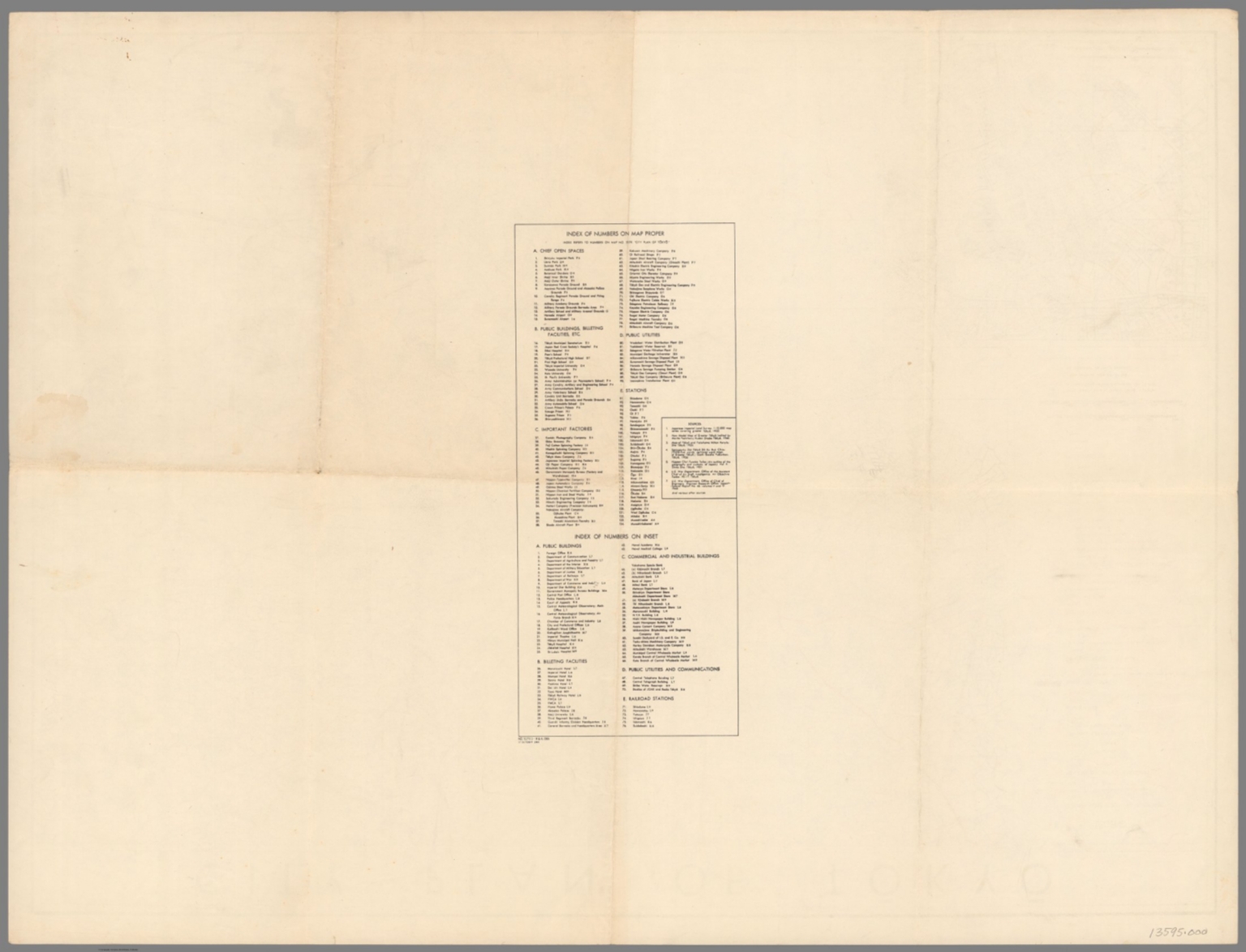Index: Index of numbers of map proper. No. 5279--R & A, OSS.17 October 1944