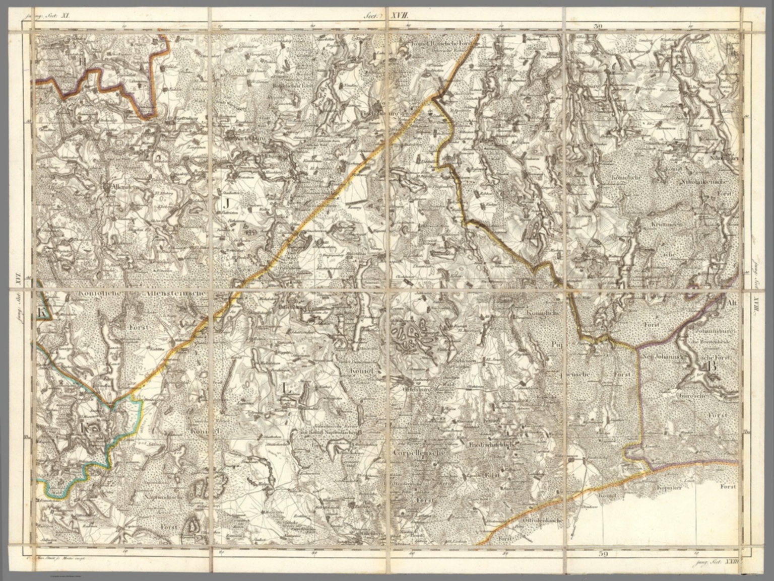 Karte von Ost-Preussen nebst Preussisch Litthauen und West-Preussen. No.17