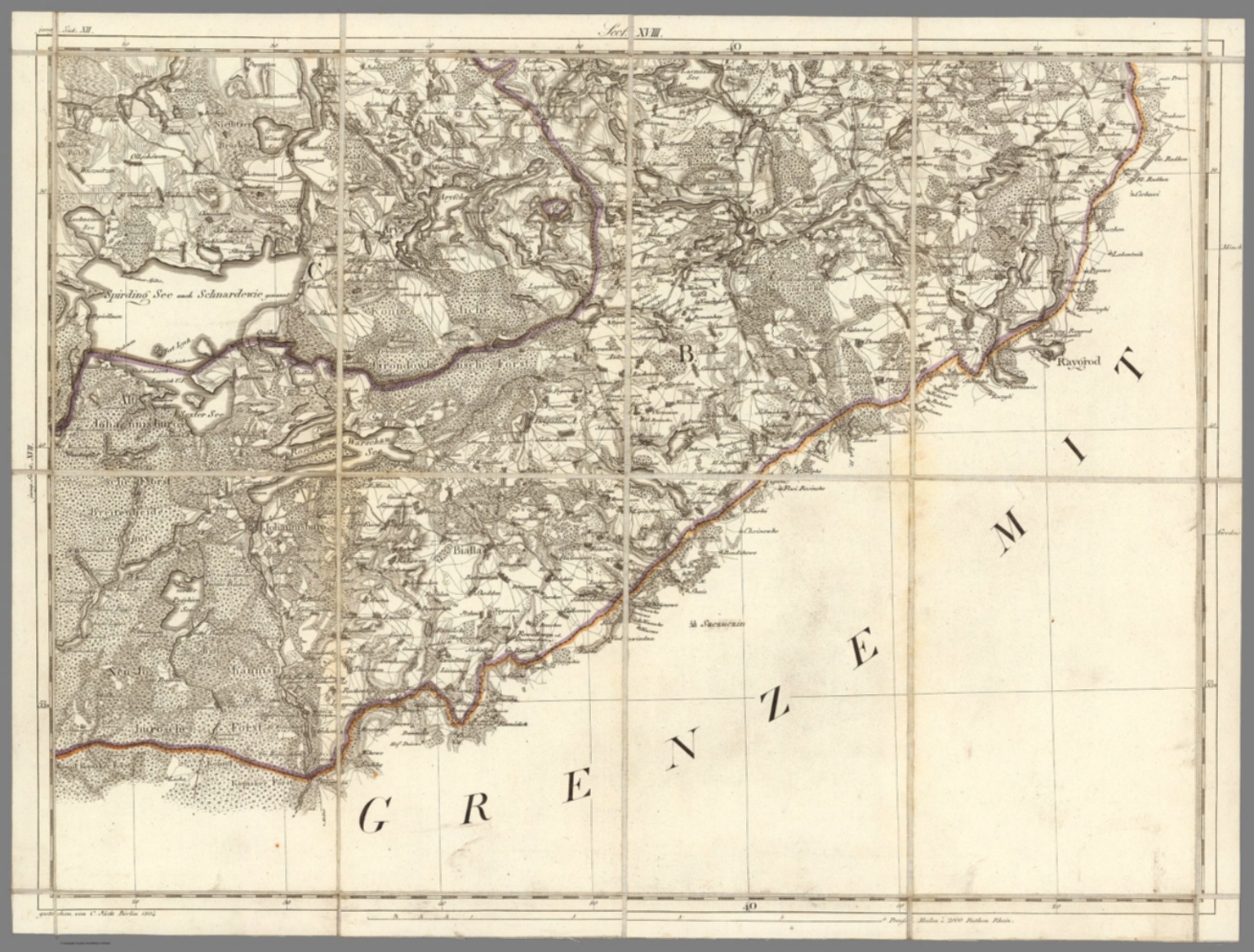 Karte von Ost-Preussen nebst Preussisch Litthauen und West-Preussen. No.18