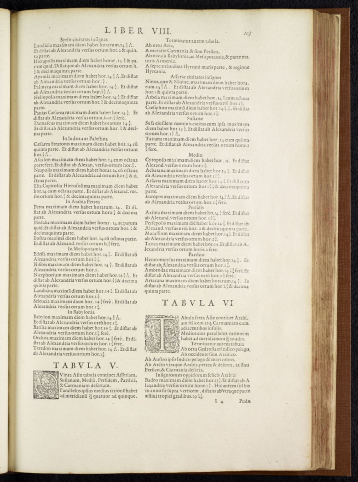 LIB VIII. TABVLA II-VI
