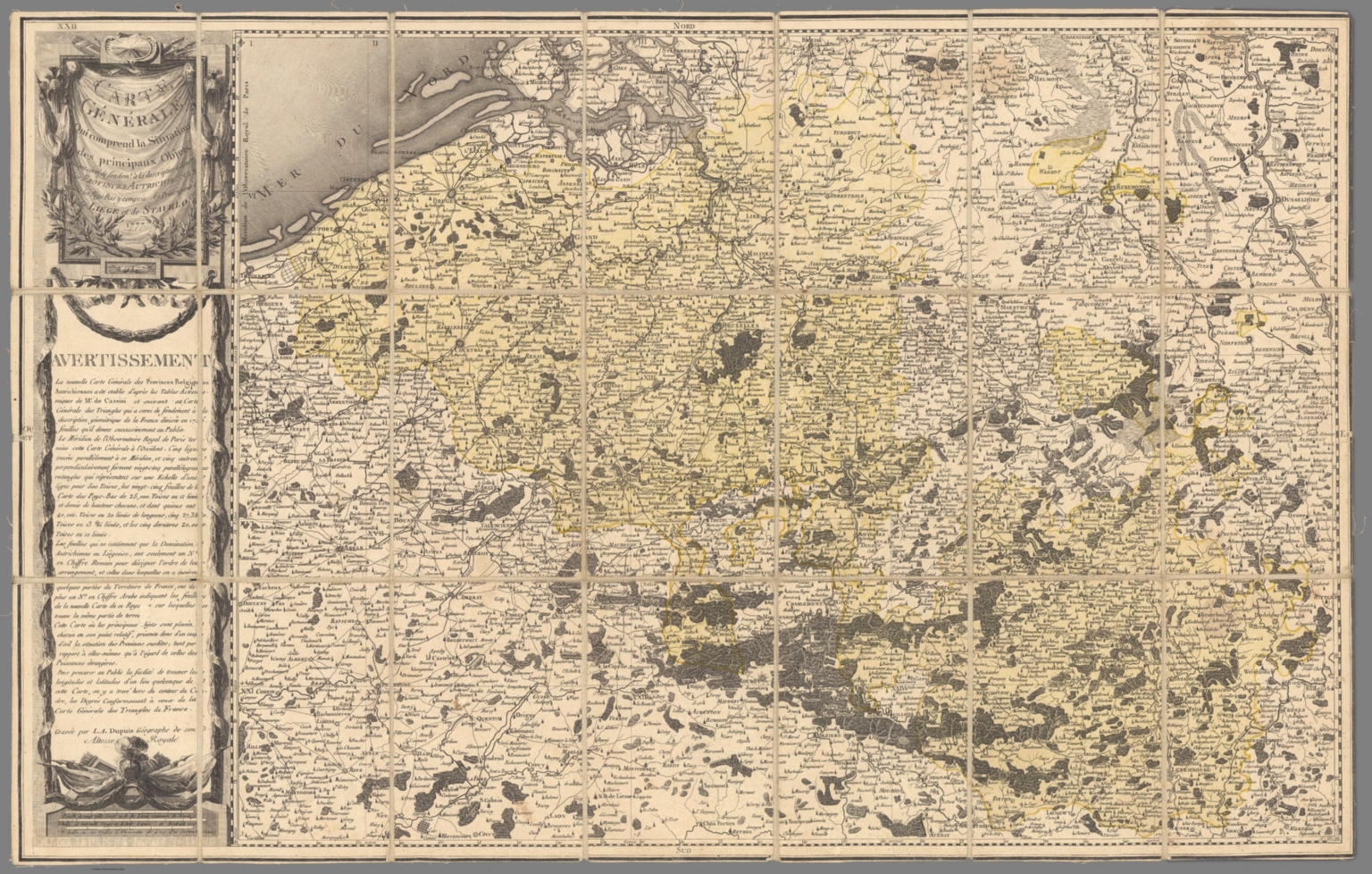 No. 22. Carte general ... des Provinces autrichiennes dans les Pays Bas