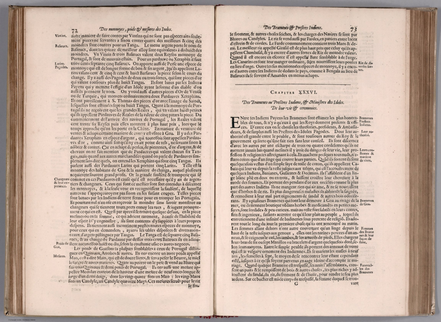 Text: Histoire de la Navigation de Iean Hugues de Linscot ... Indes Orientales (continued).