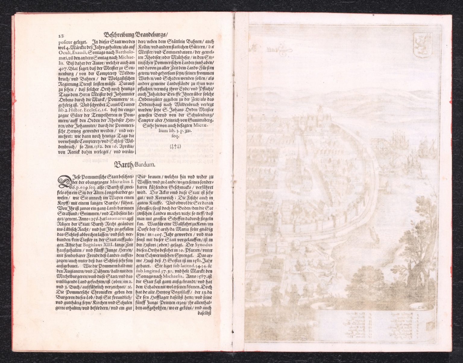 Text: M.Z. Topographia electorat Brandenburgici et ducatus Pomeraniae. &c., das ist