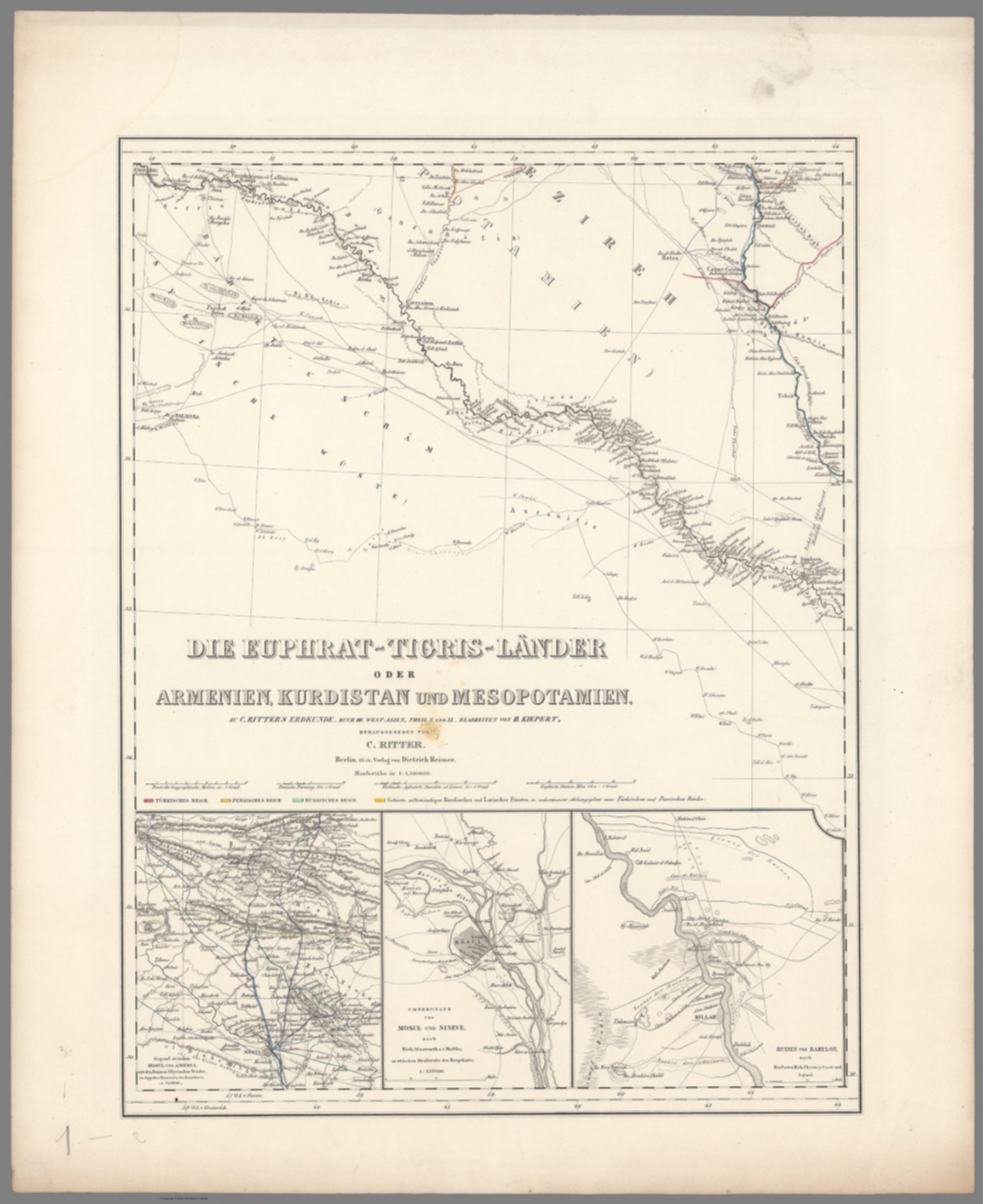Title Page: Die Euphrat-Tigris-Lander oder Armenien, Kurdistan und Mesopotamien