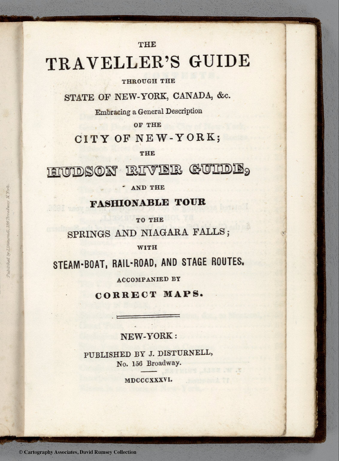 Title page: State Of New York, Canada, &c.