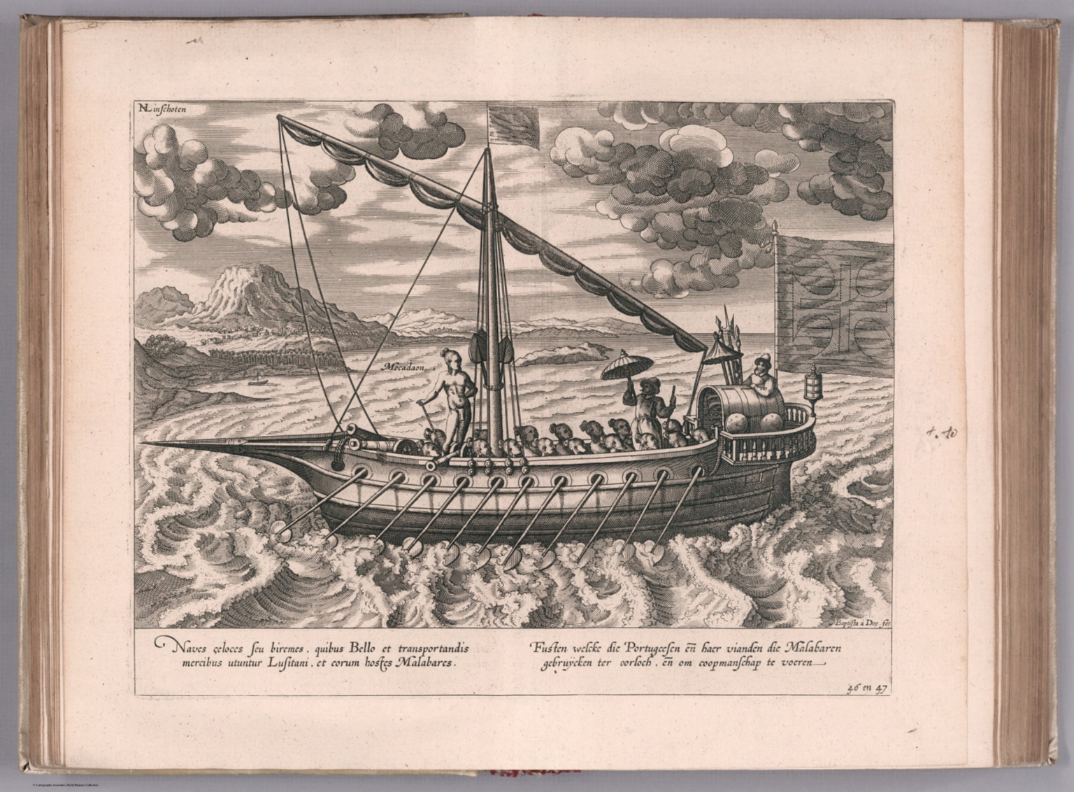 View: Navire de Portugais & de Malabares.