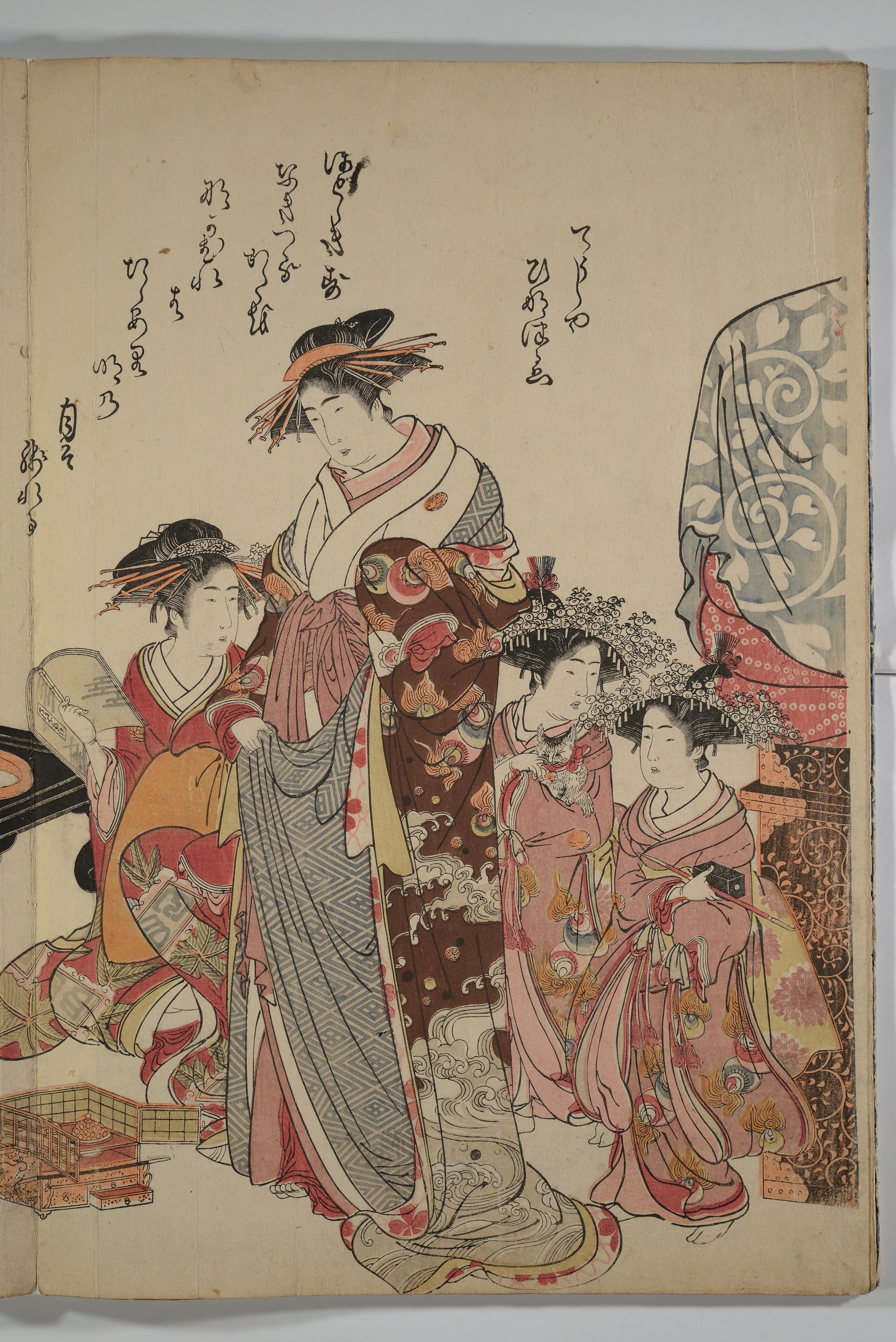 A New Record Comparing the Handwriting of the Courtesans of the Yoshiwara (Yoshiwara keisei shin bijin jihitsu kagami) 吉原傾城新美人自筆鏡