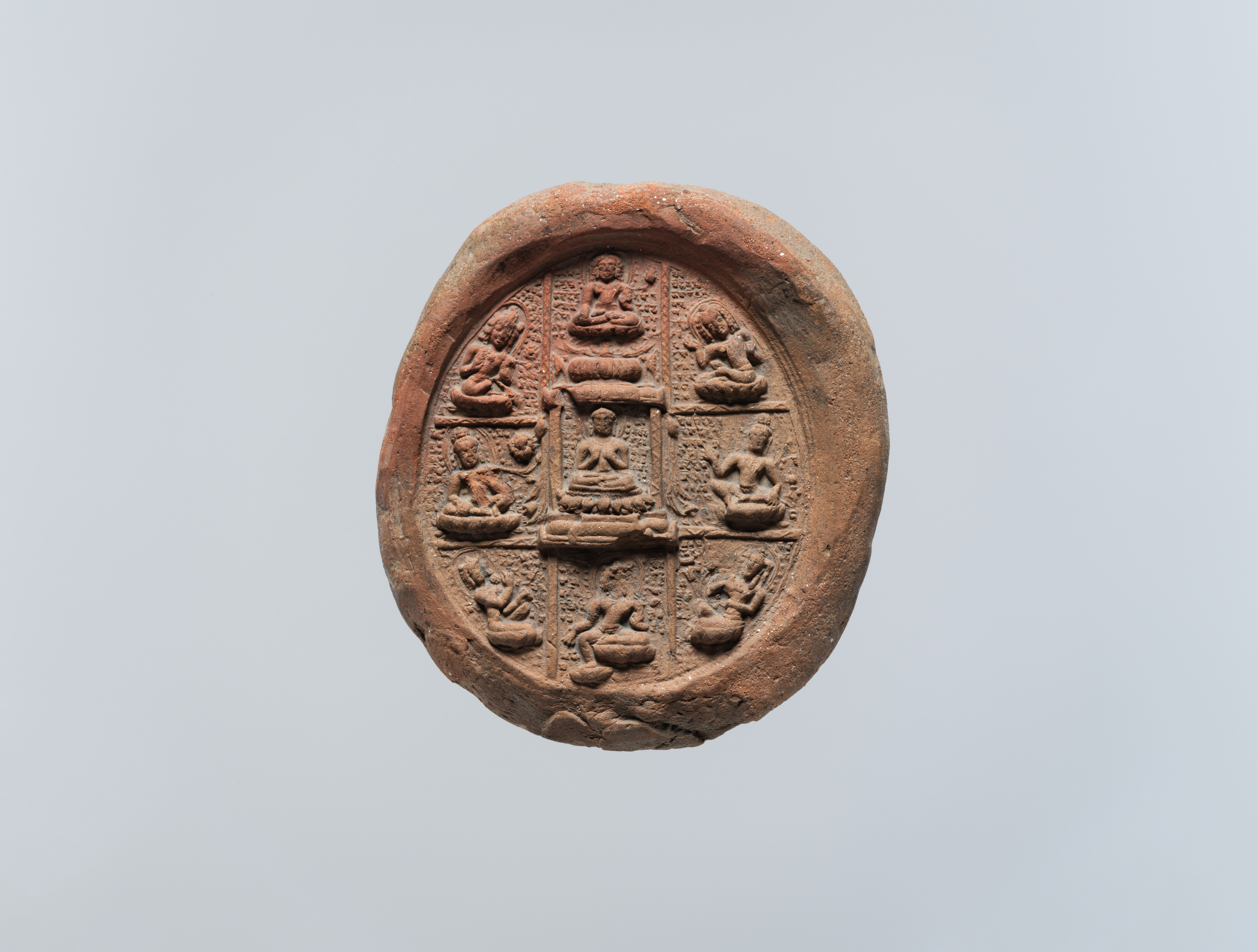 Molded Plaque Depicting a Mandala of the Eight Bodhisattvas