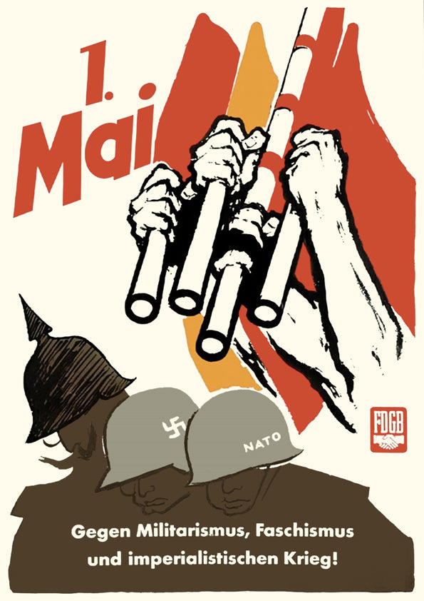 Against militarism, fascism and imperialist war! — East German poster