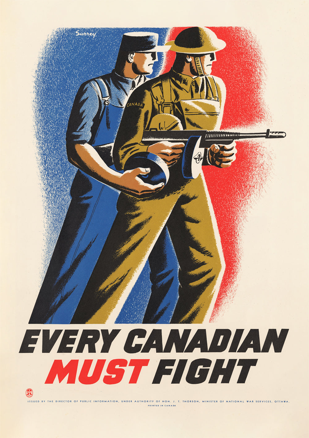 Every Canadian must fight — Canadian World War Two poster