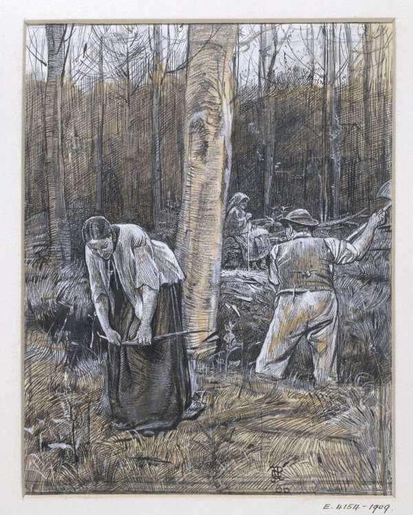 Original drawing for an illustration to "A Dead Year" in "Poems by Jean Ingelow"