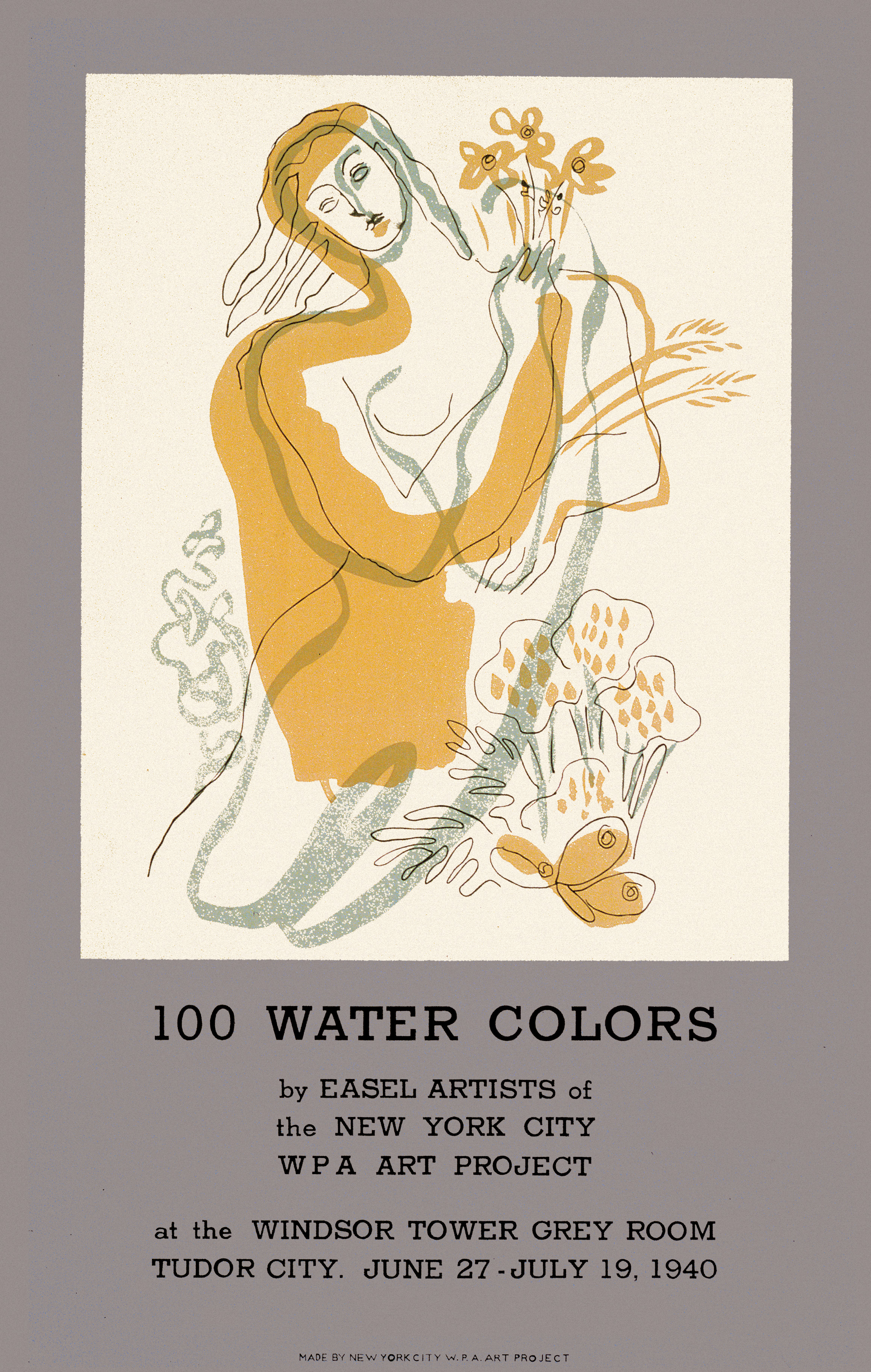 100 Water Colors WPA Art Project poster 1940