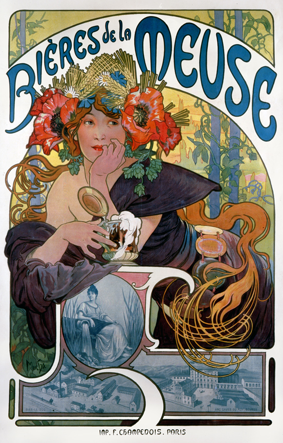 Alfons Mucha - Poster for 'Bières de la Meuse' (1897)
