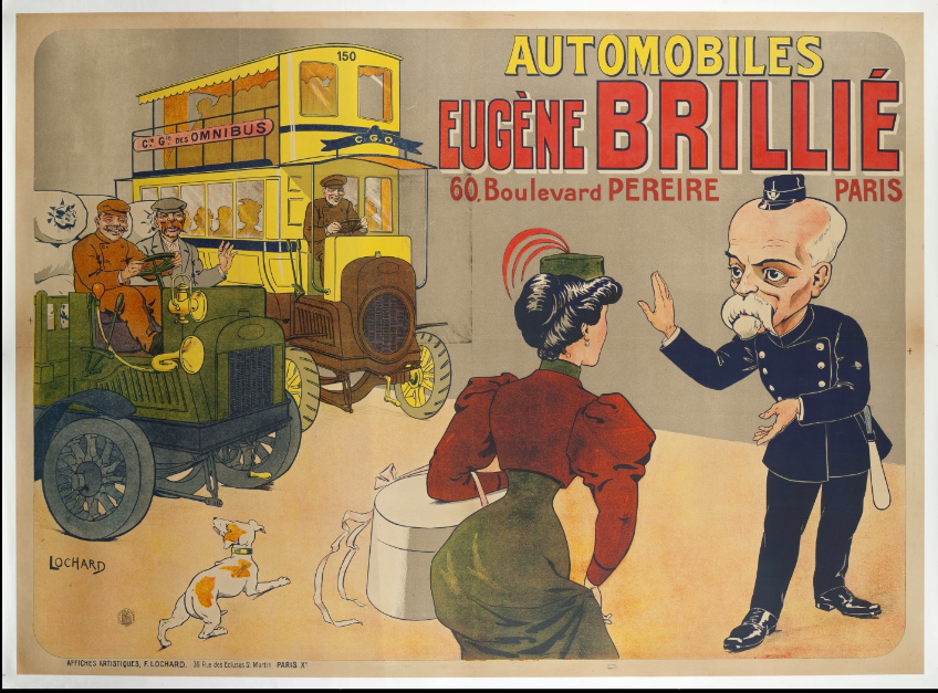 Automobiles Eugène Brillié poster by Lochard