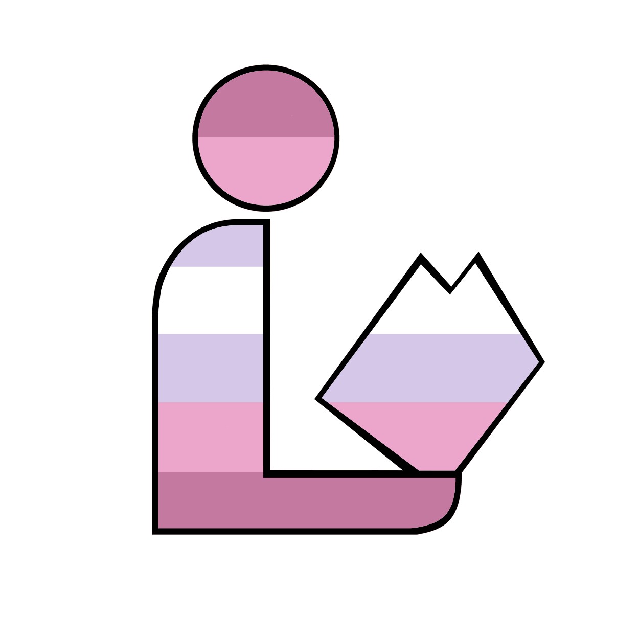 Bigender Pride Library Logo 3