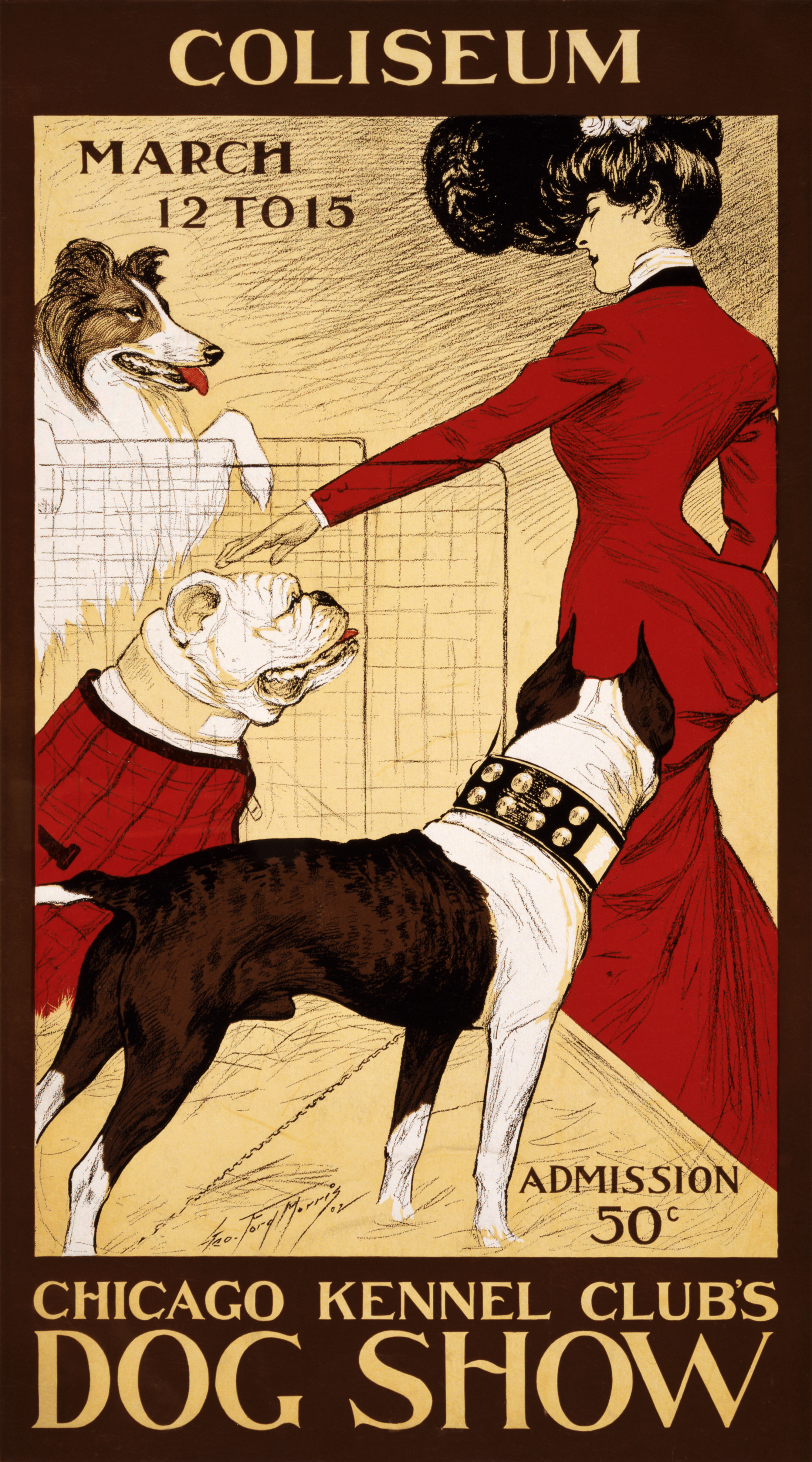 Chicago Kennel Club's Dog Show, advertising poster, 1902