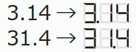 DSEG, Period has zero width