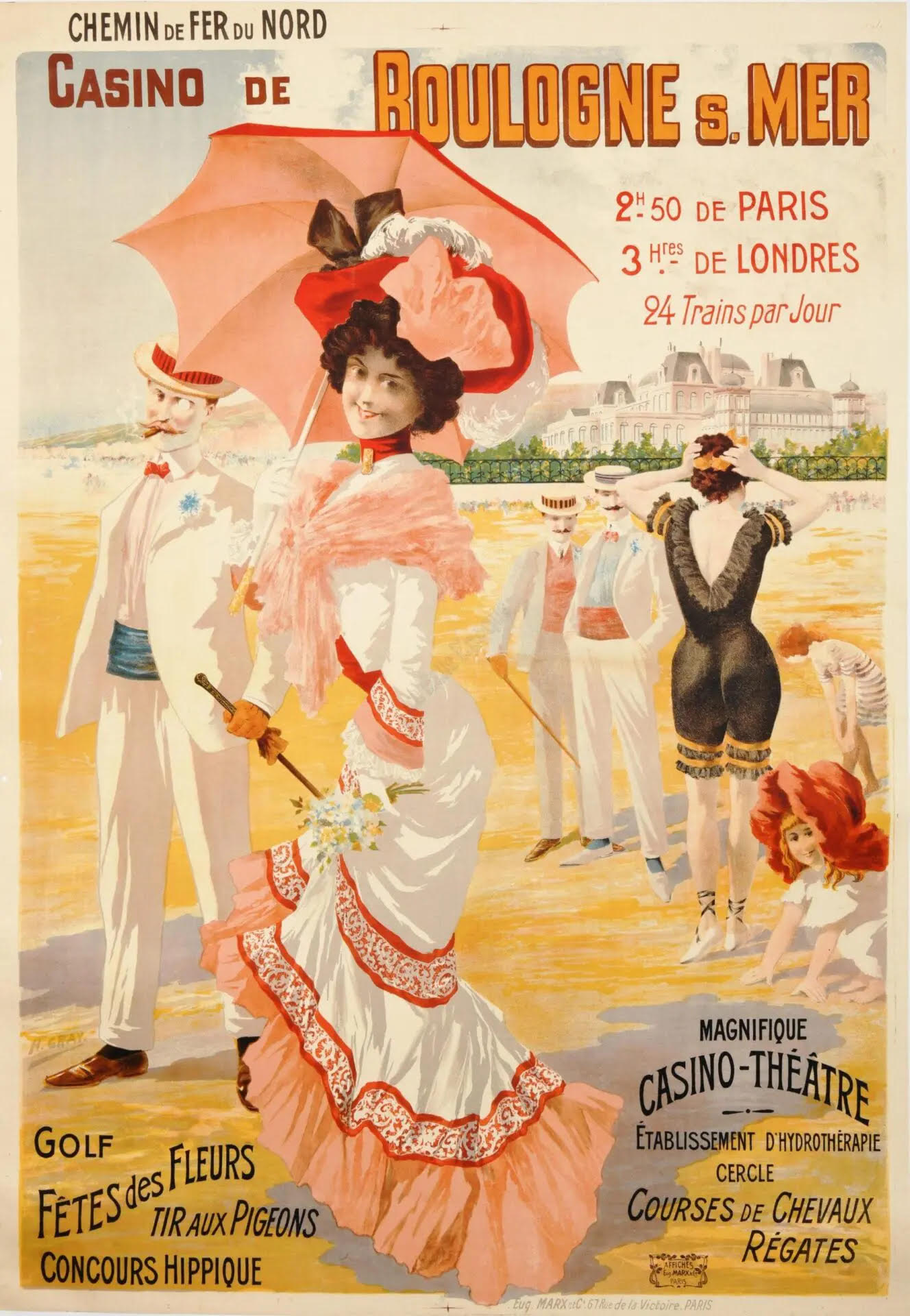 Henri Gray - Poster Casino de Boulogne s. Mer