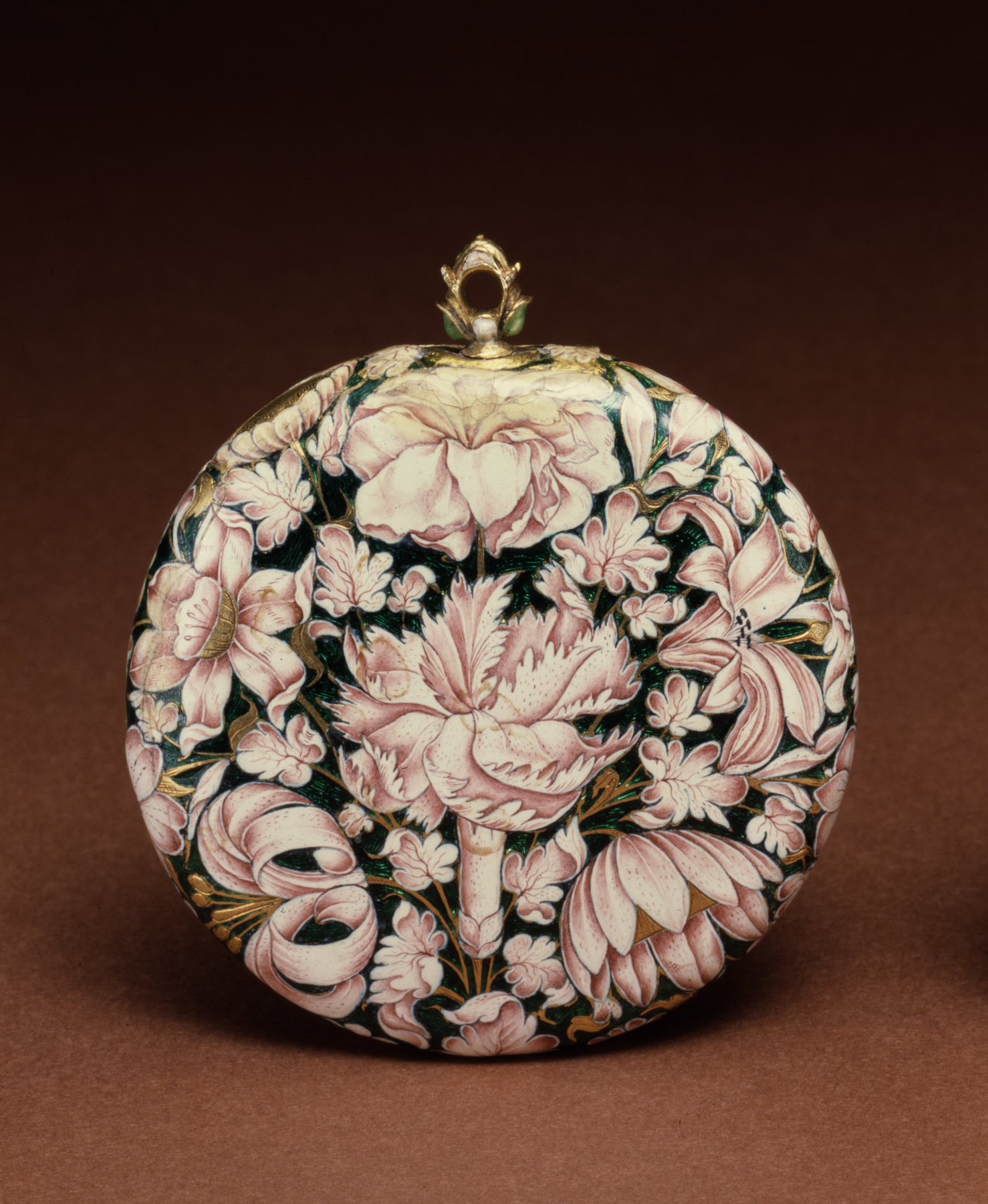 Josias Jolly - Enameled Watch with Flowers - Walters 58148 - Back