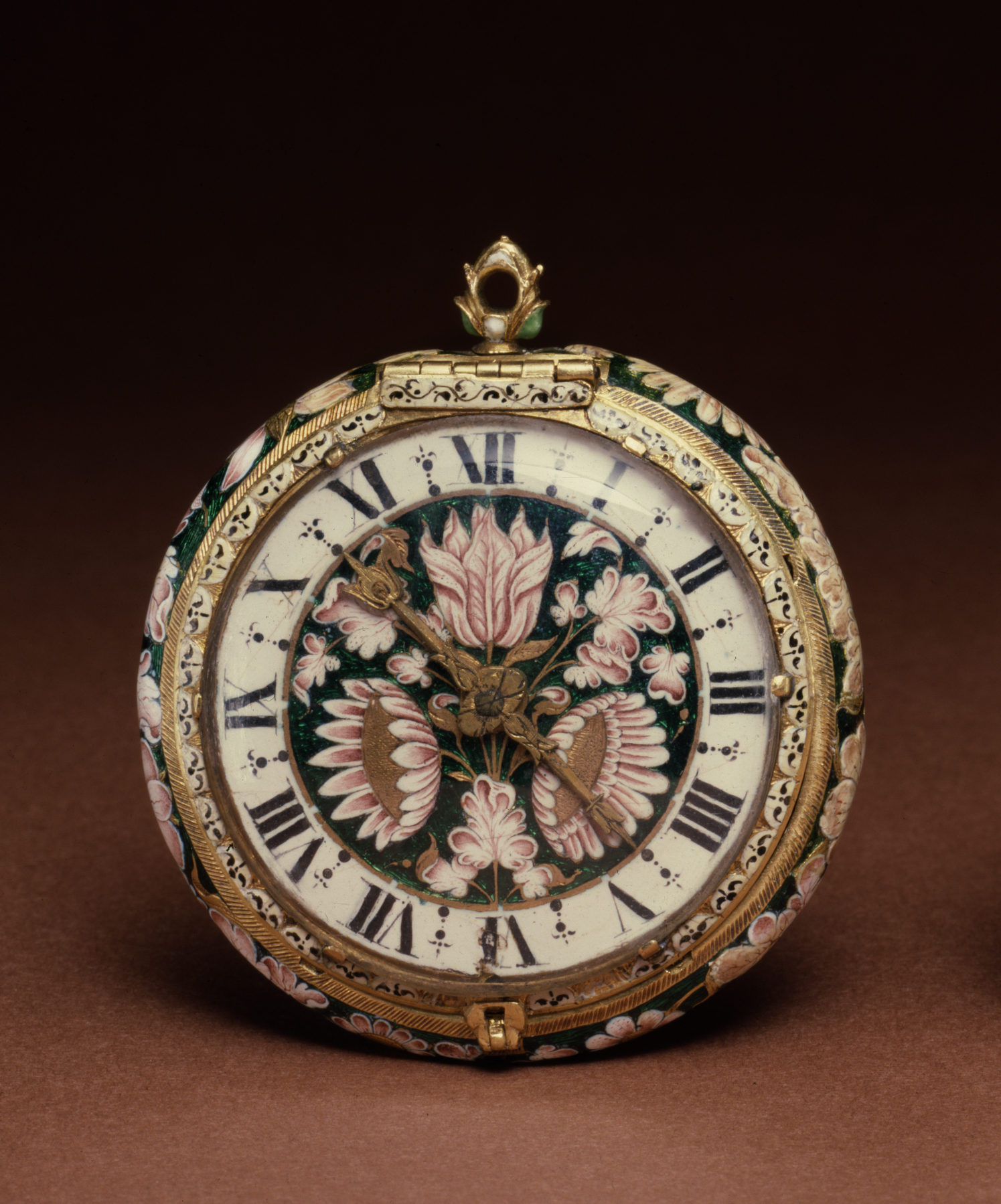 Josias Jolly - Enameled Watch with Flowers - Walters 58148