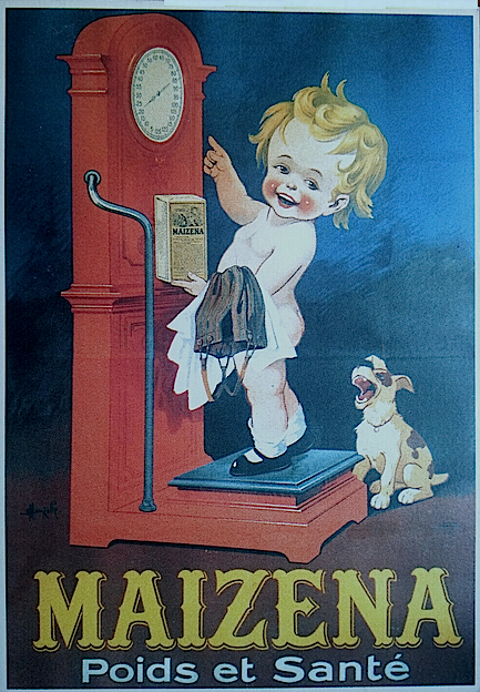 Maïzena Poids et Santé Poster Auzolle 1923