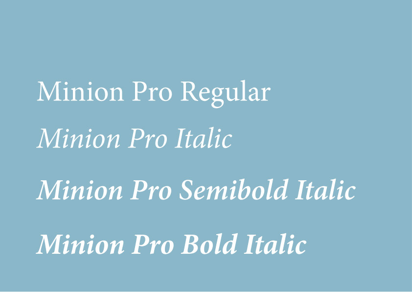 Minion Pro Italics