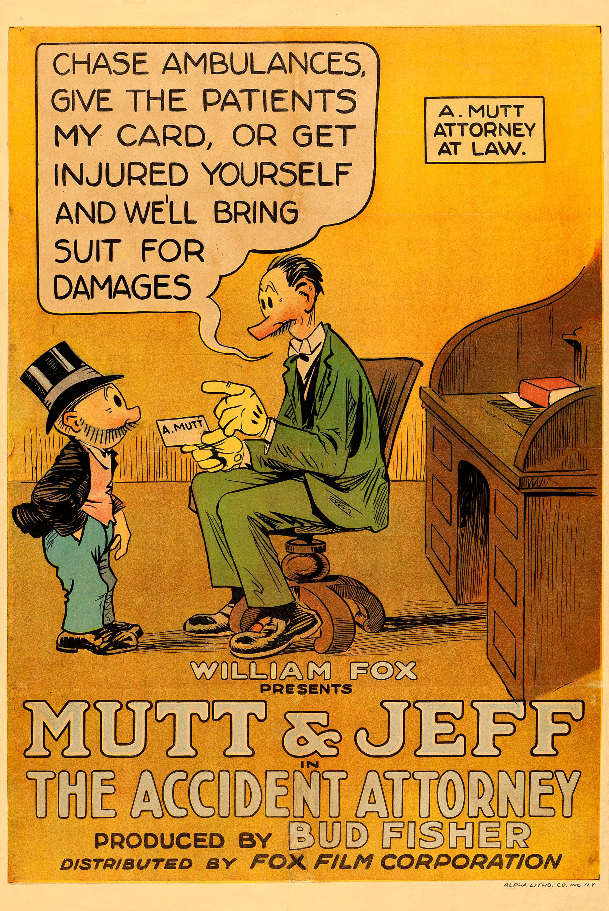Mutt and Jeff - The Accident Attorney (1918) Poster