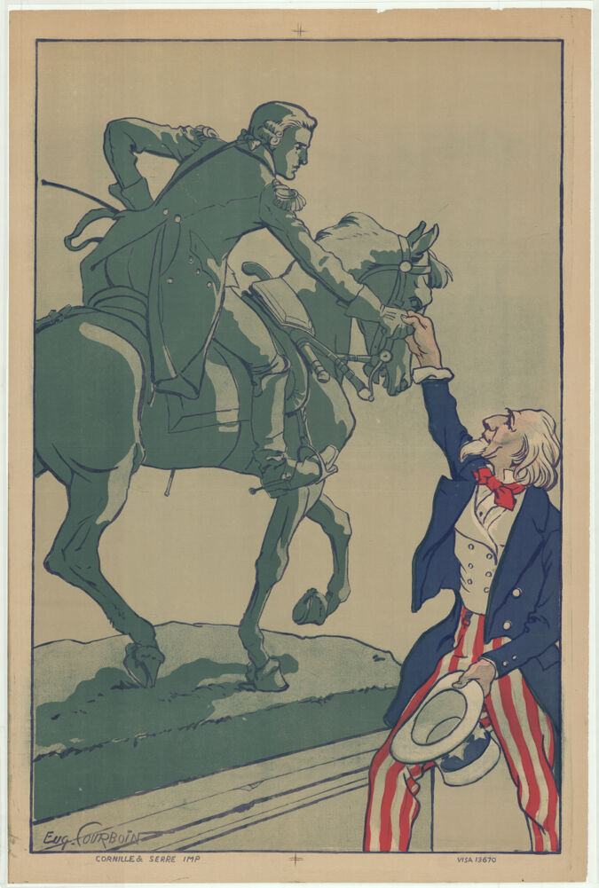 No title (Image of Lafayette and Uncle Sam) - DPLA - 6b608fa3adc9d0dd583a666d9f1ff8c7