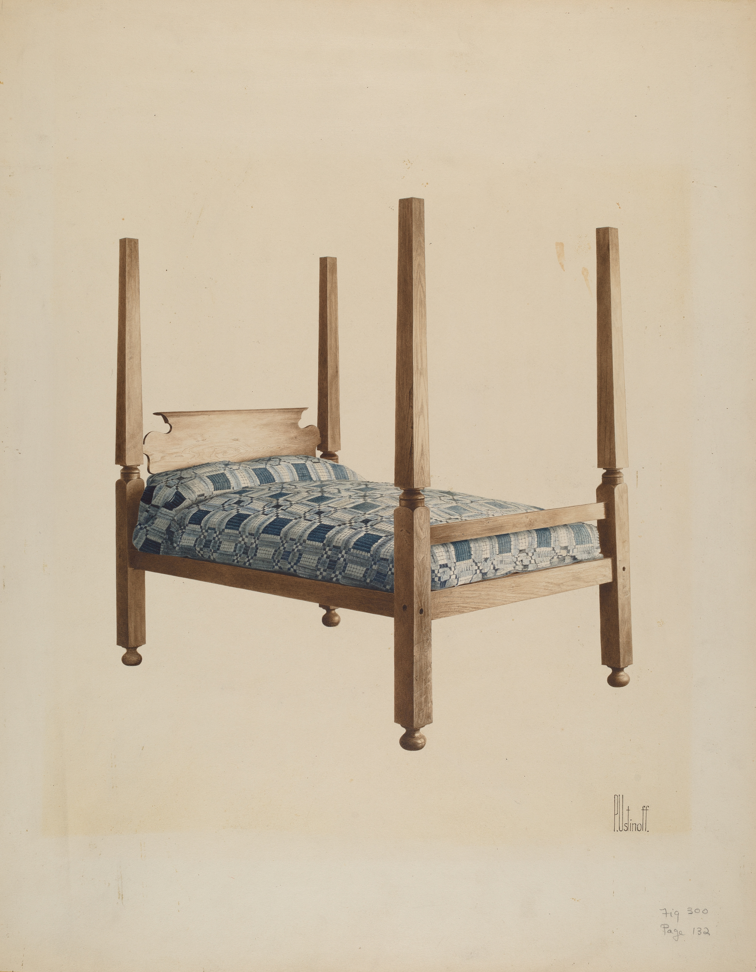 Peter C. Ustinoff, Four Poster Bed, c. 1940, NGA 28591
