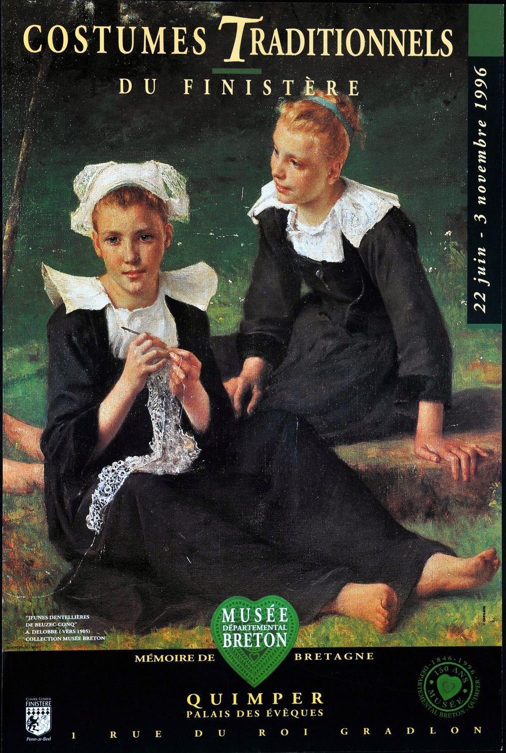 Poster for the exhibition "Traditional Costumes of Finistère", 1996