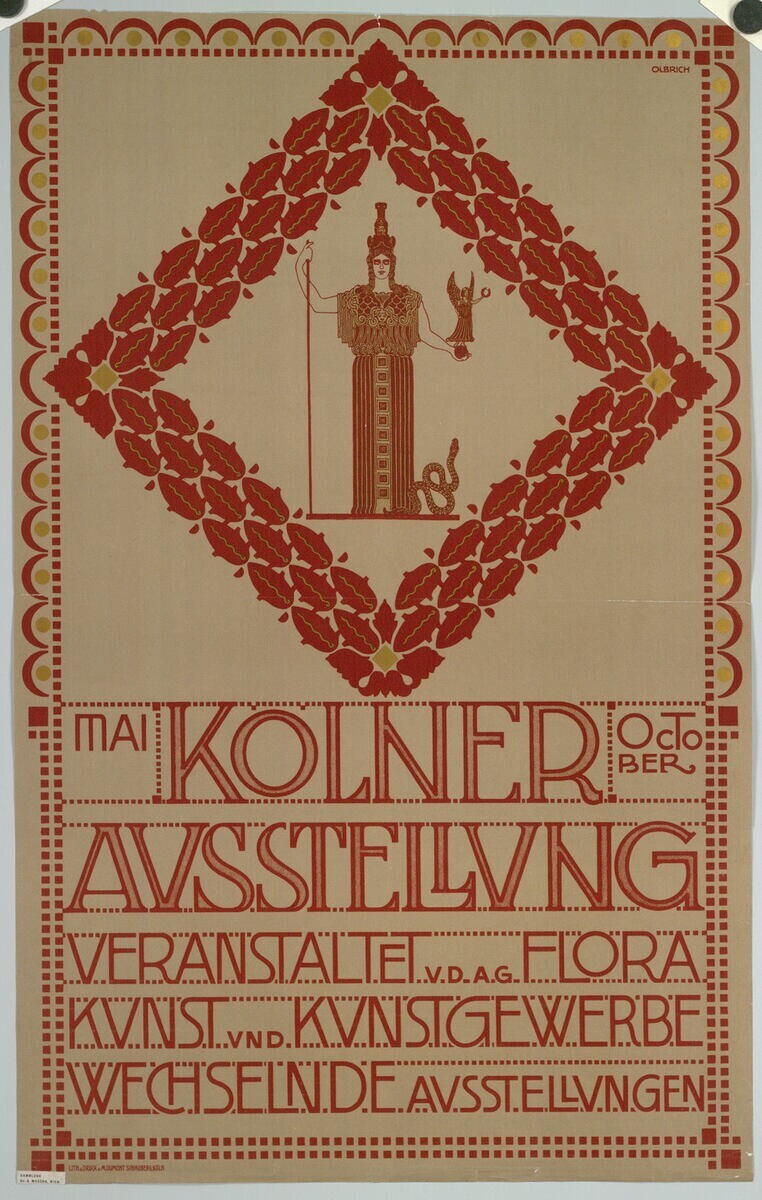 Poster Kunstausstellung in der Flora - Cologne 1906