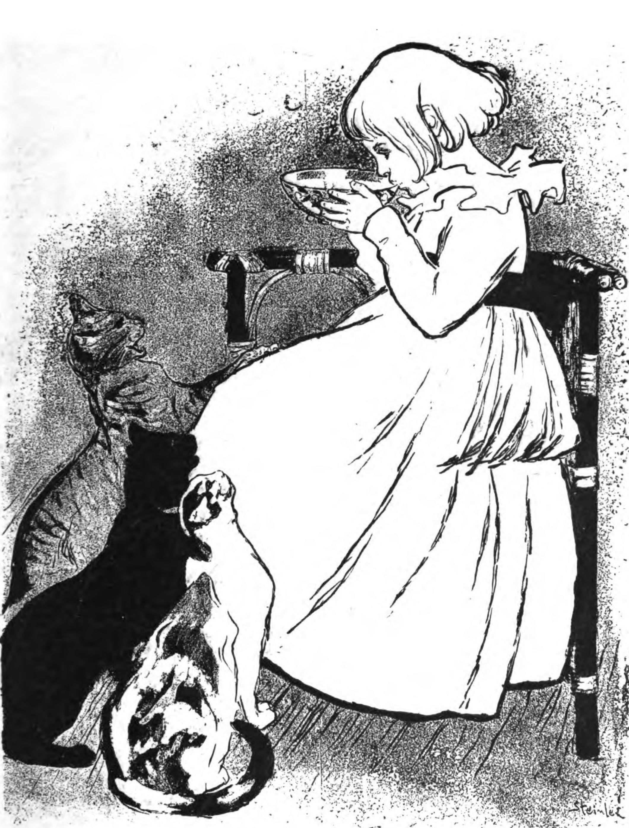 PP D117 poster by steinlen for pure milk and nestle's swiss milk