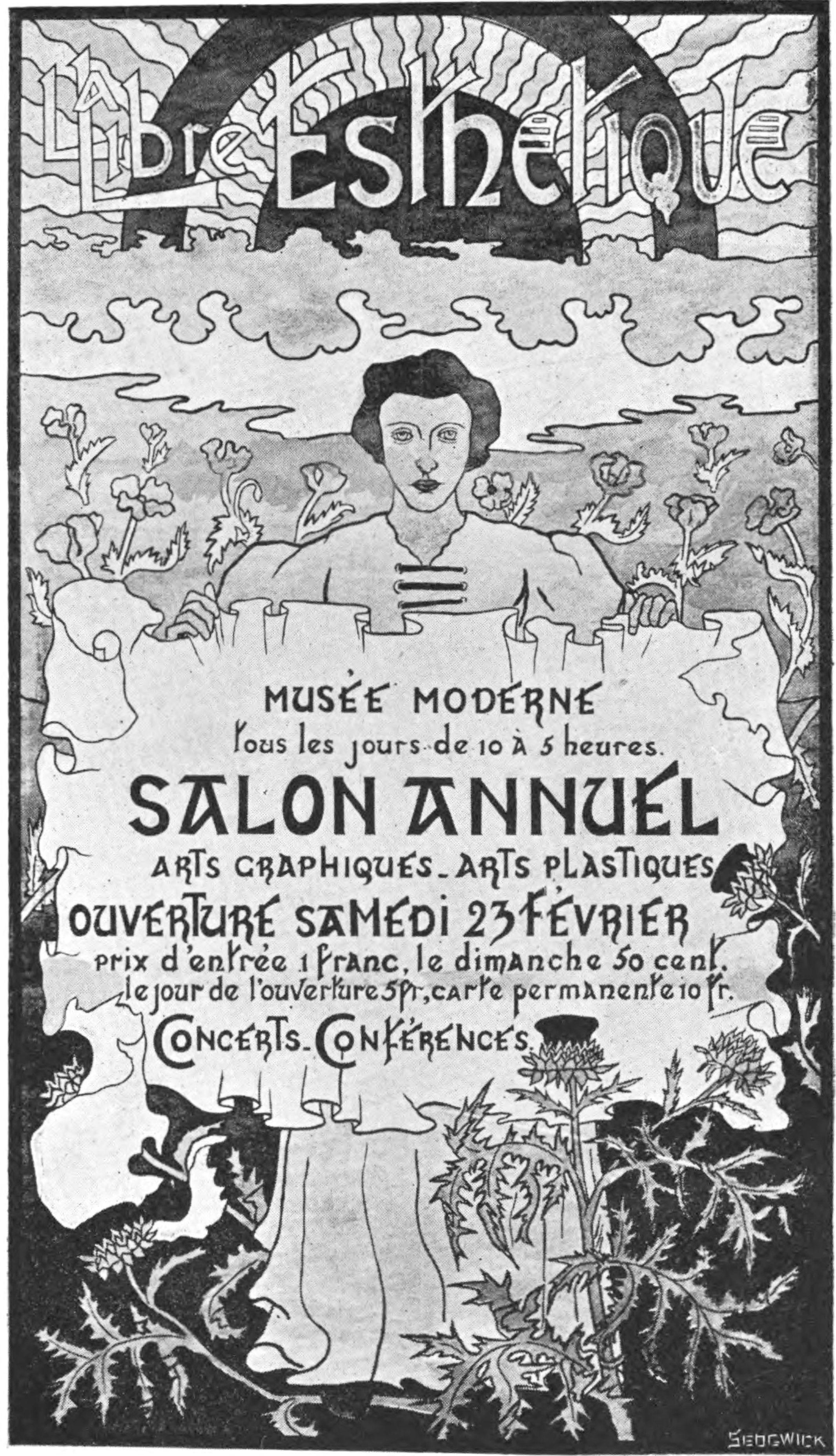 PP D367 poster for the 'libre esthetique'