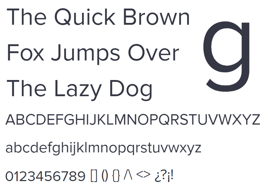 Proxima Nova pangram