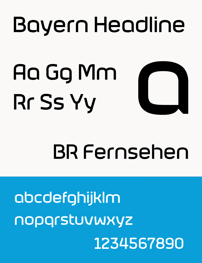 Sample Bayern Headline typeface