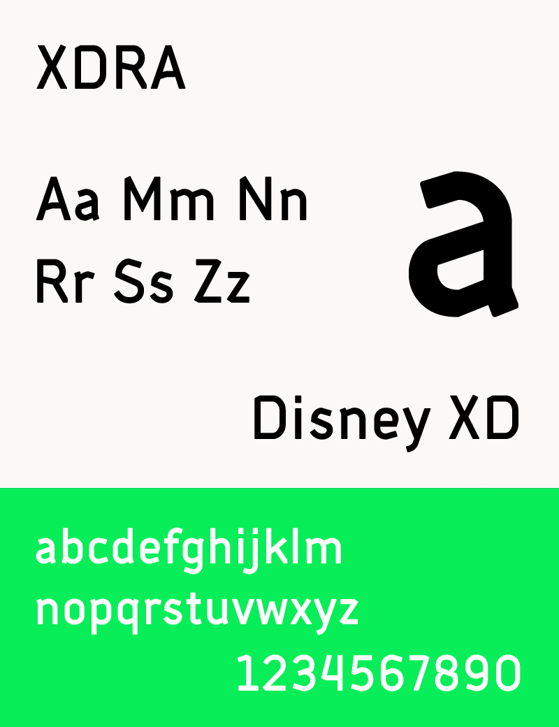 Sample XDRA typeface