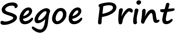 Segoe Print font
