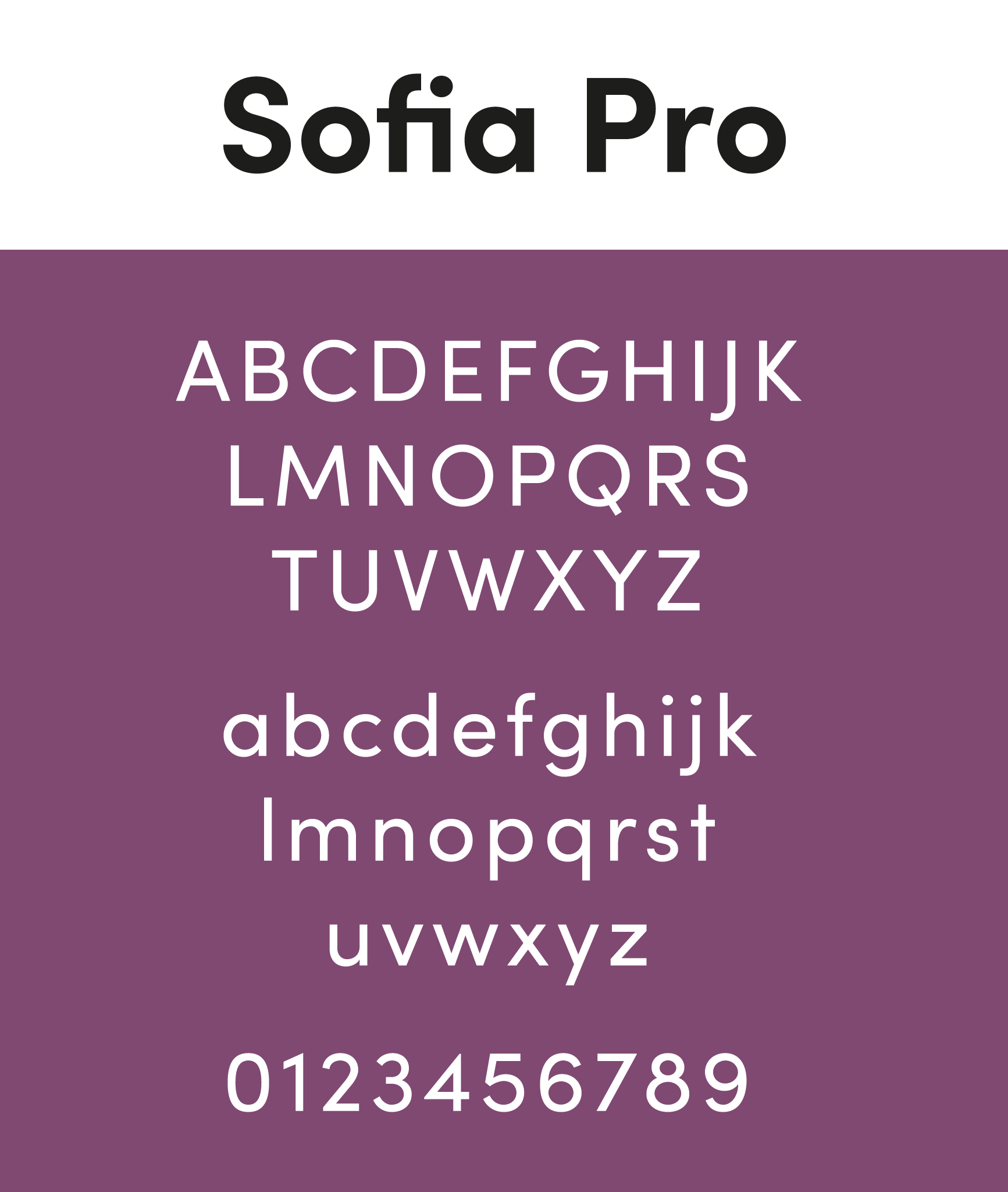 Sofia Pro specimen