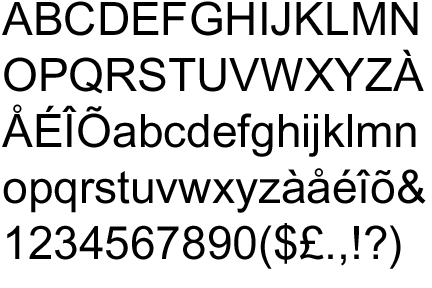 Typeface-arial