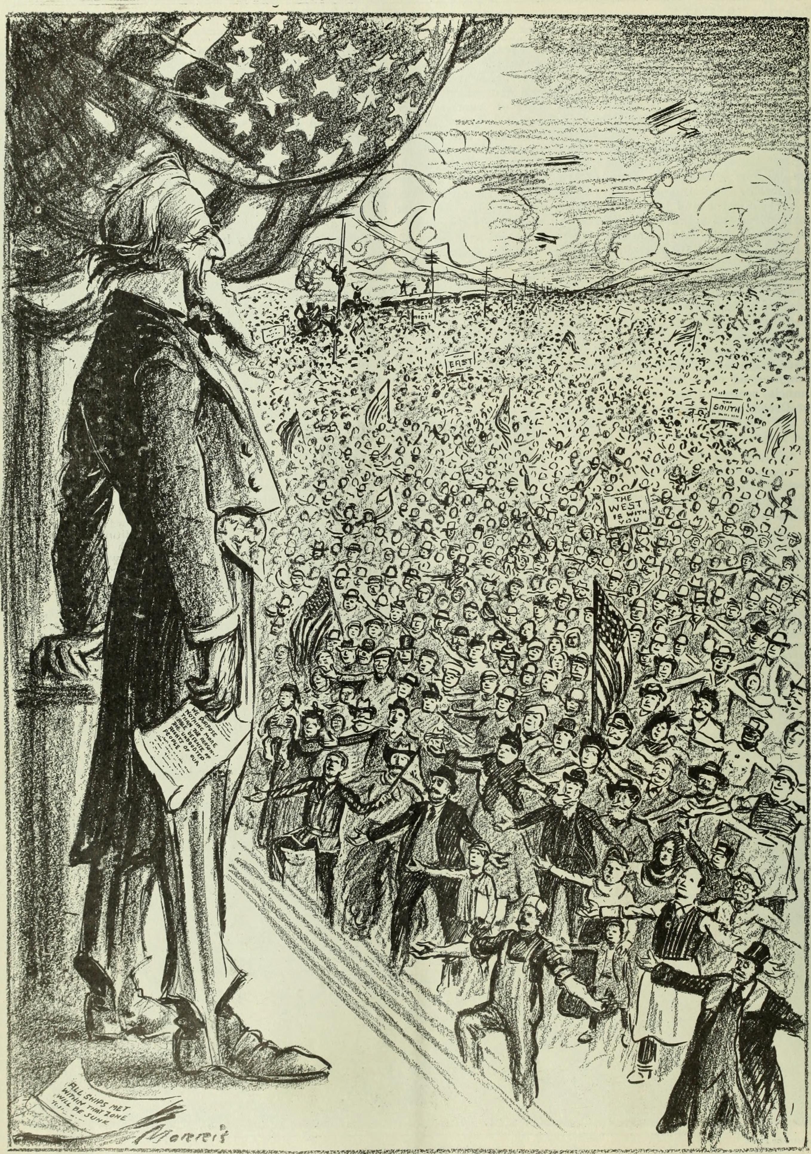 Uncle Sam faces the crowds - the Independent (1917)