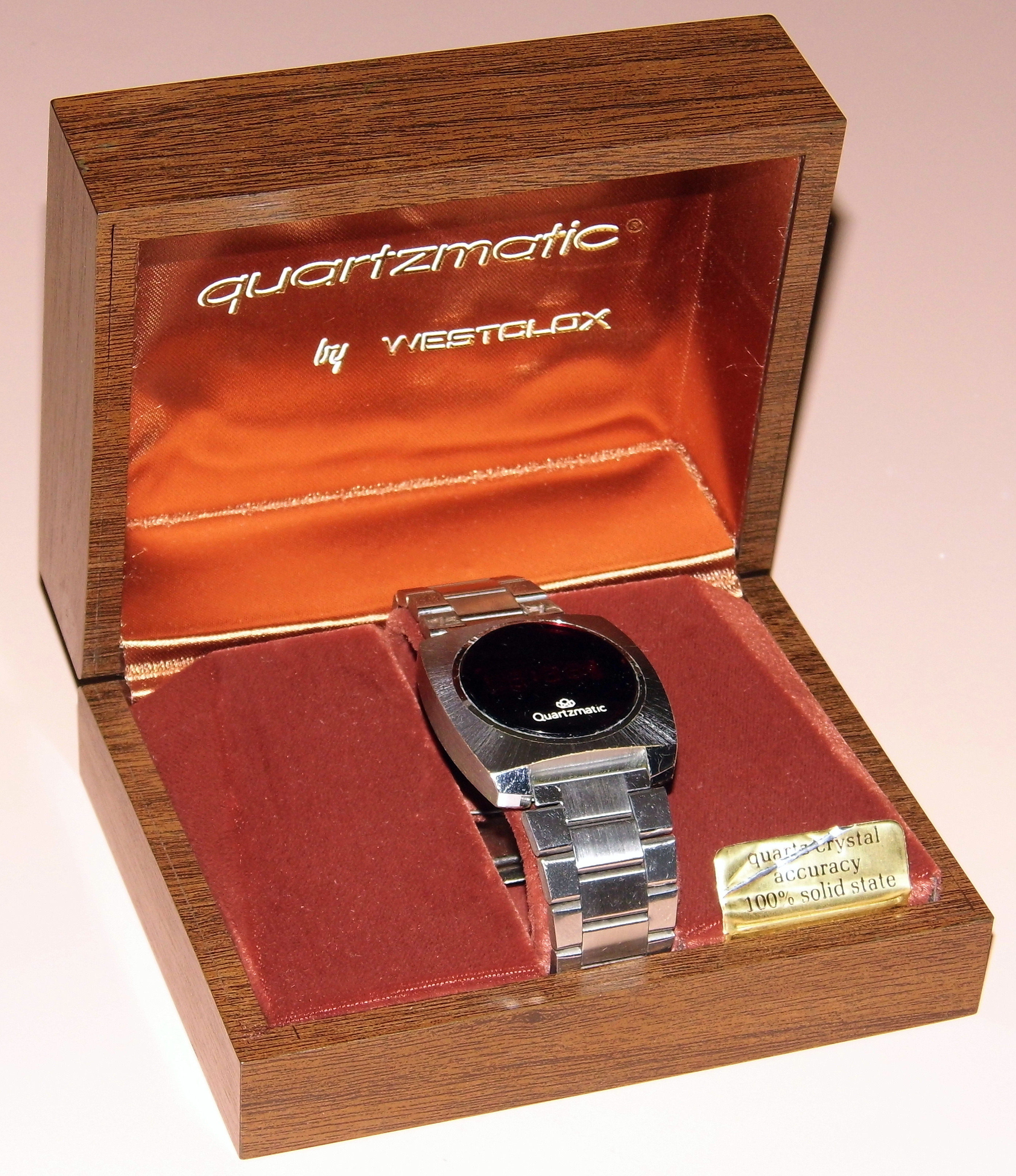 Vintage Quartzmatic By Westclox Men's Red LED Watch, Circa 1970s (14513896215)