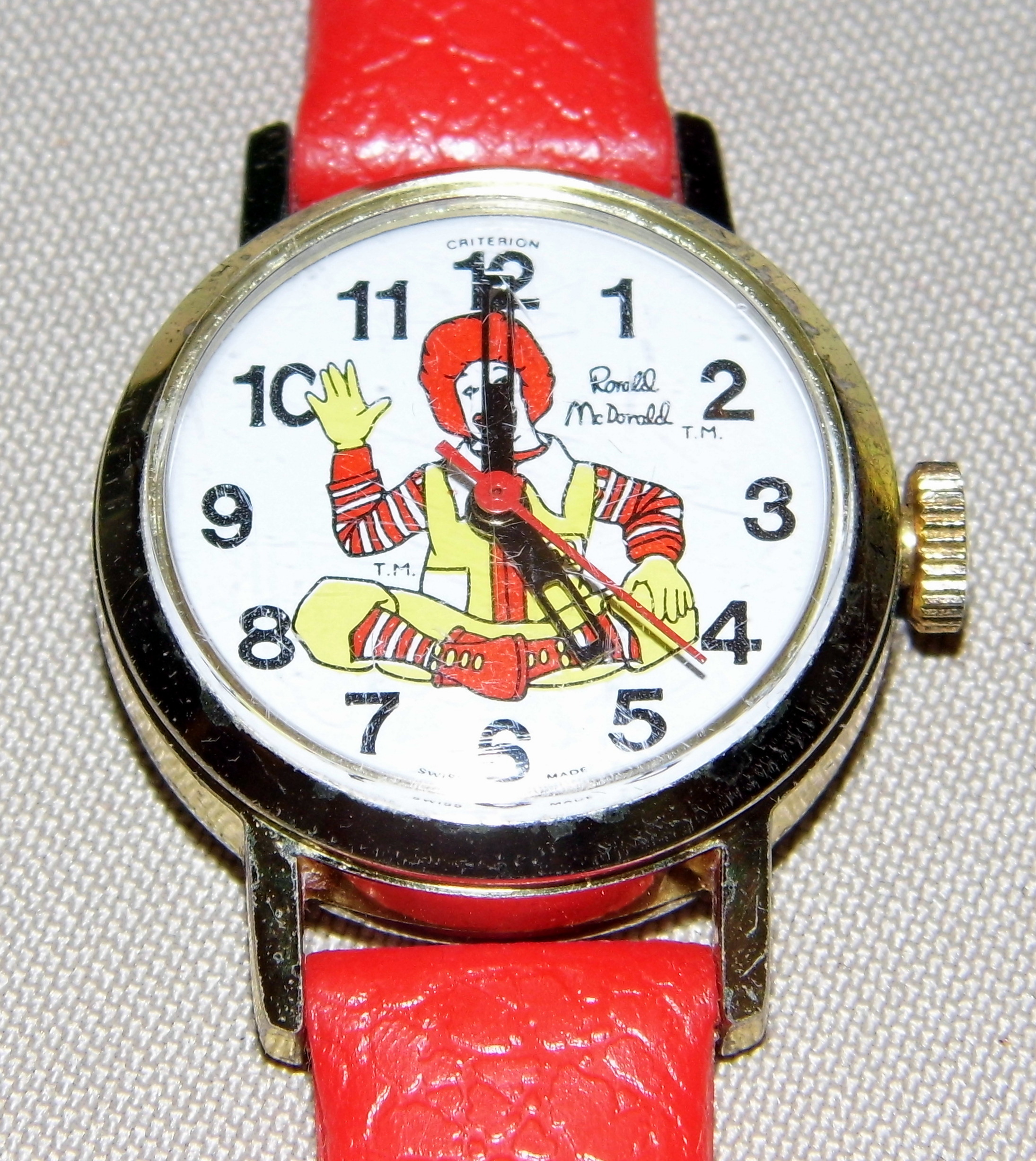 Vintage Ronald McDonald Swiss-Made Mechanical-Wind Novelty Watch by Criterion (8475131868)
